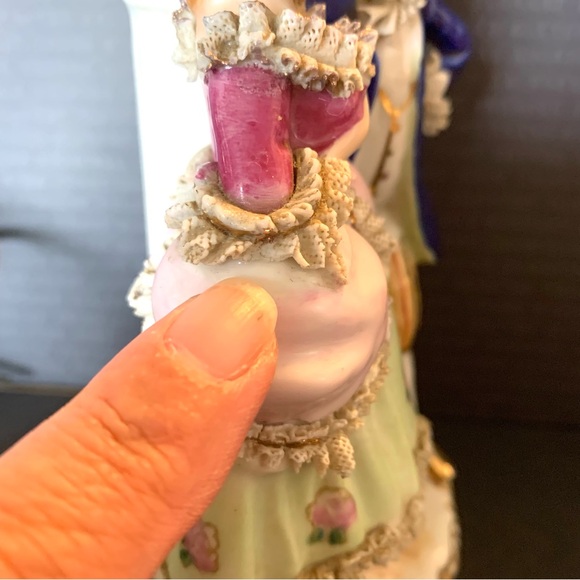 VTG COLONIAL LAMP LADY AND MAN VANITY BOUDOIR - Picture 6 of 11